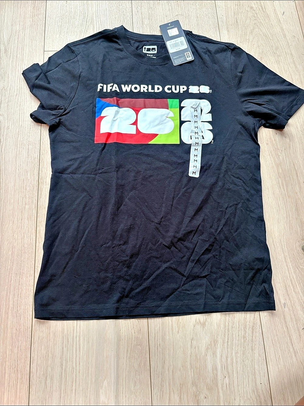 FIFA World Cup 2026 Color Block Tee in Black & Red Size Medium NWT